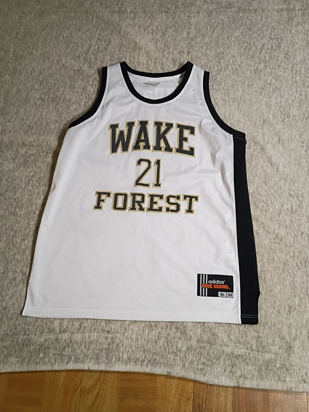 Tim Duncan Wake Forest Demon Deacons Adidas Jersey True School Sewn Men XL 52